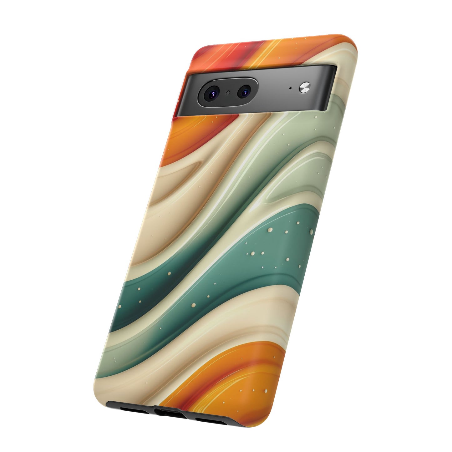 Retro Phone Case, Abstract Floral Design, Trendy Mobile Cover, Modern Tech Accessories, Gift for Her