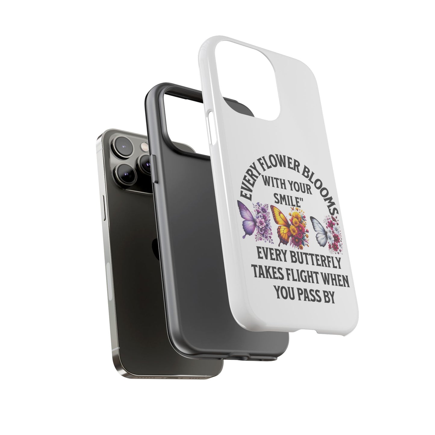 Butterfly Phone Case - Inspirational Floral Design, Perfect Gift for Nature Lovers, Birthdays, and Encouragement
