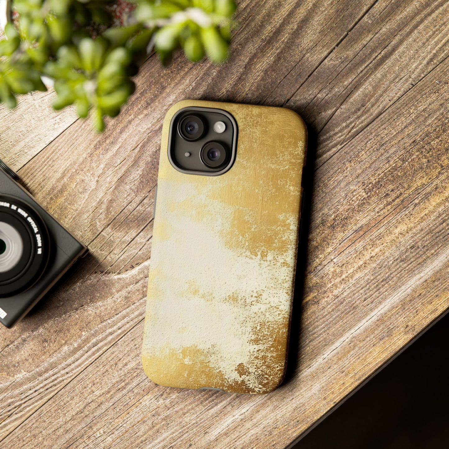 Stylish Phone Case - Gold Texture, Tough Cases, Protective Cover, Gift for Him, Glamorous Phone Accessory