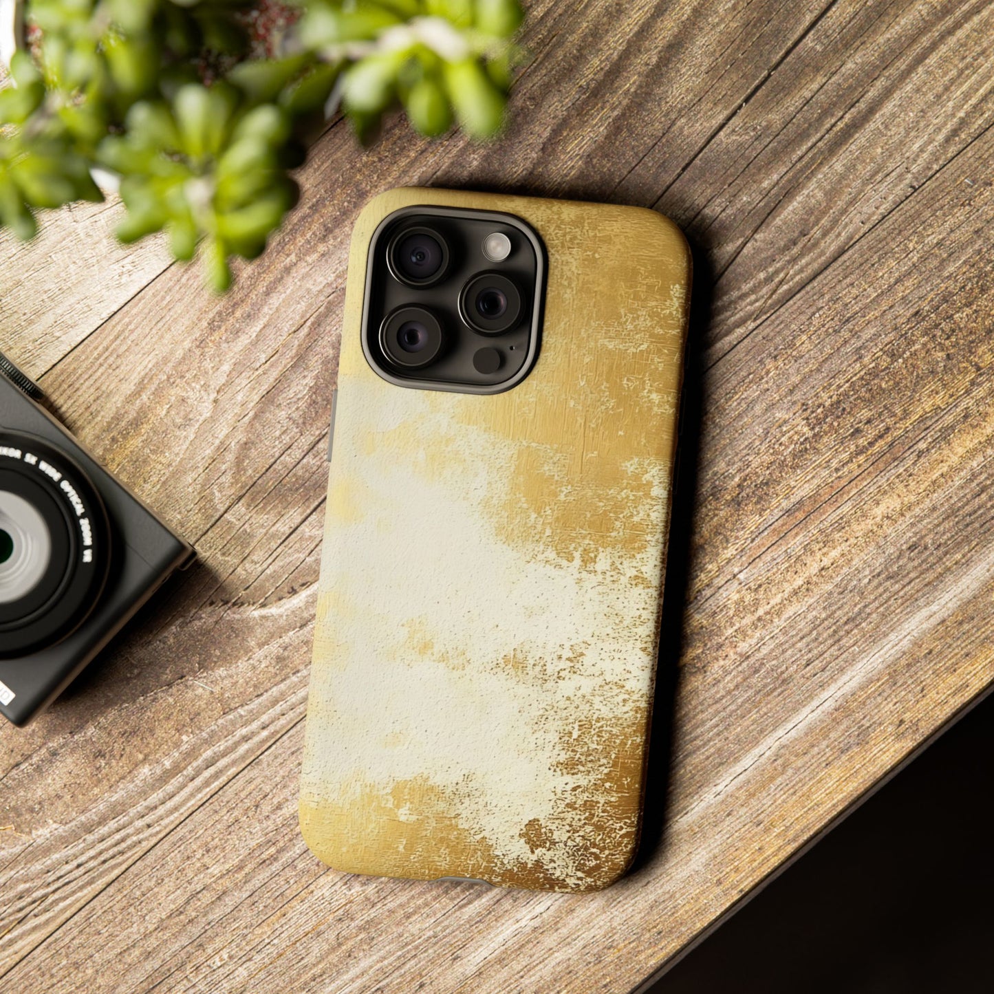 Stylish Phone Case - Gold Texture, Tough Cases, Protective Cover, Gift for Him, Glamorous Phone Accessory