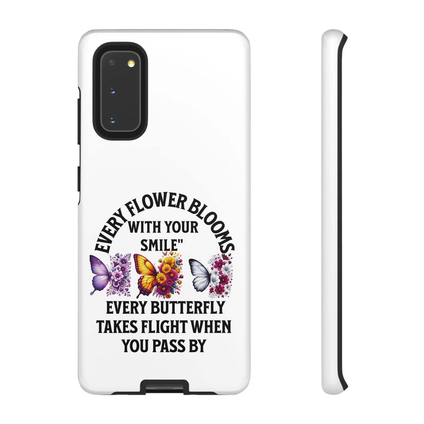 Butterfly Phone Case - Inspirational Floral Design, Perfect Gift for Nature Lovers, Birthdays, and Encouragement