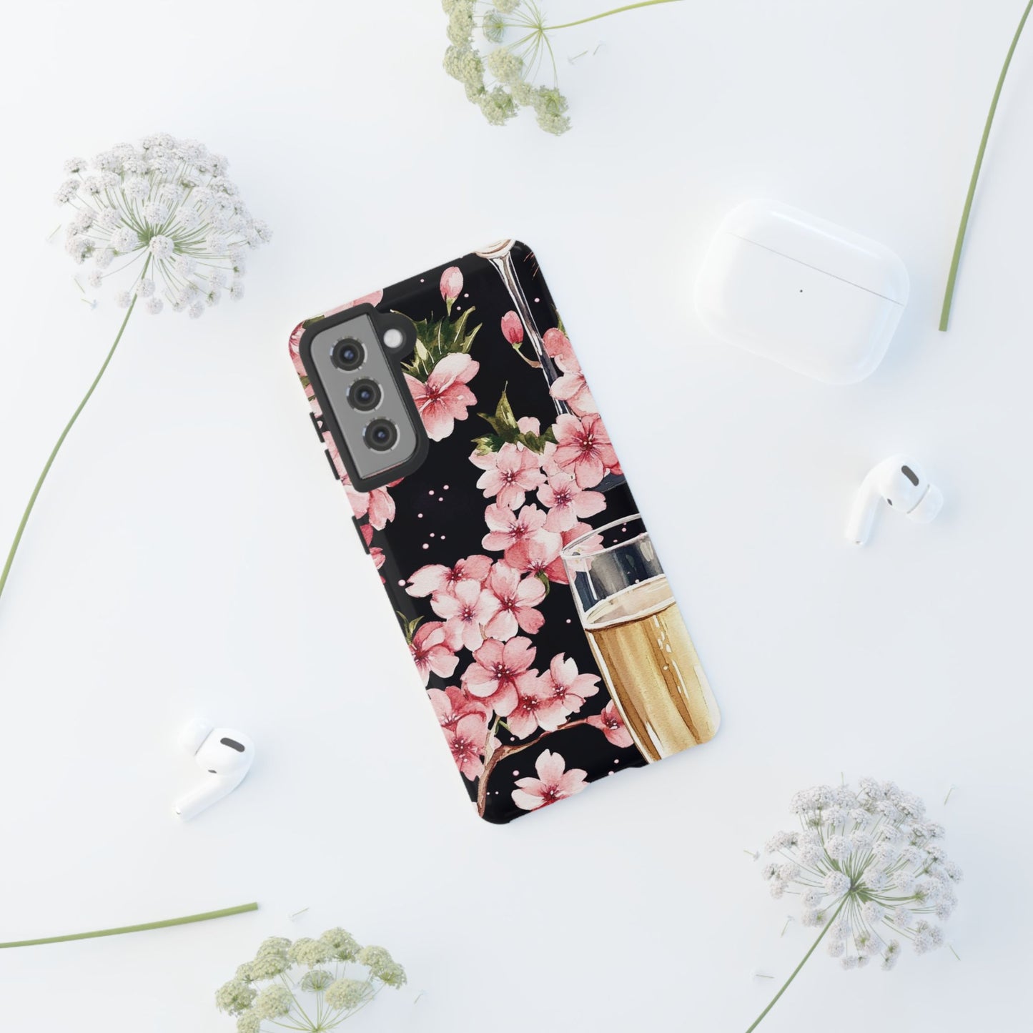 Chic Phone Case with Floral Design, Elegant Phone Cover for Women, Gift for Birthdays, Mother's Day, or Celebrations