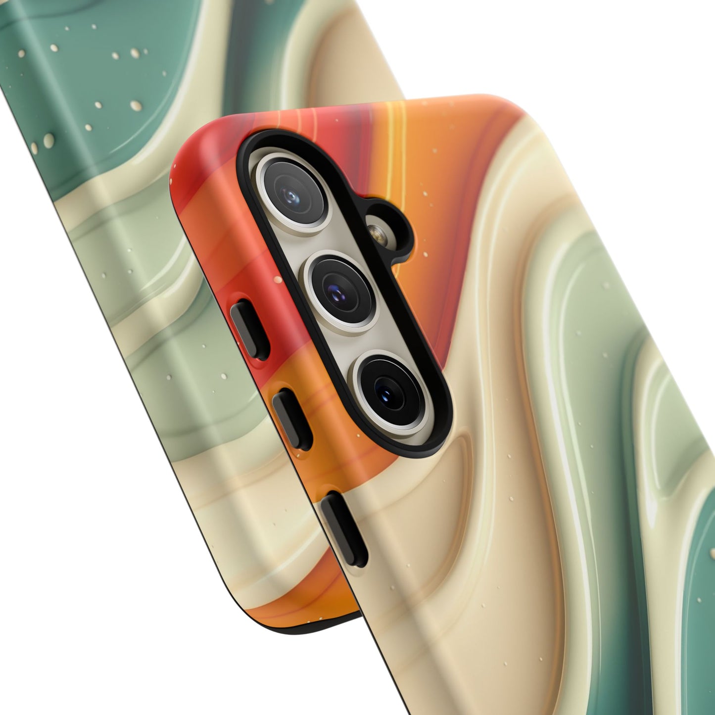 Retro Phone Case, Abstract Floral Design, Trendy Mobile Cover, Modern Tech Accessories, Gift for Her