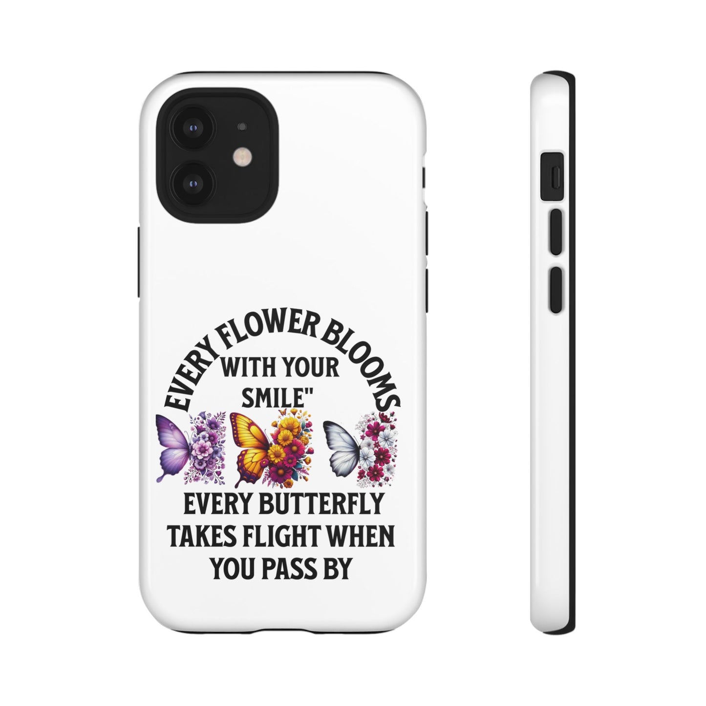 Butterfly Phone Case - Inspirational Floral Design, Perfect Gift for Nature Lovers, Birthdays, and Encouragement
