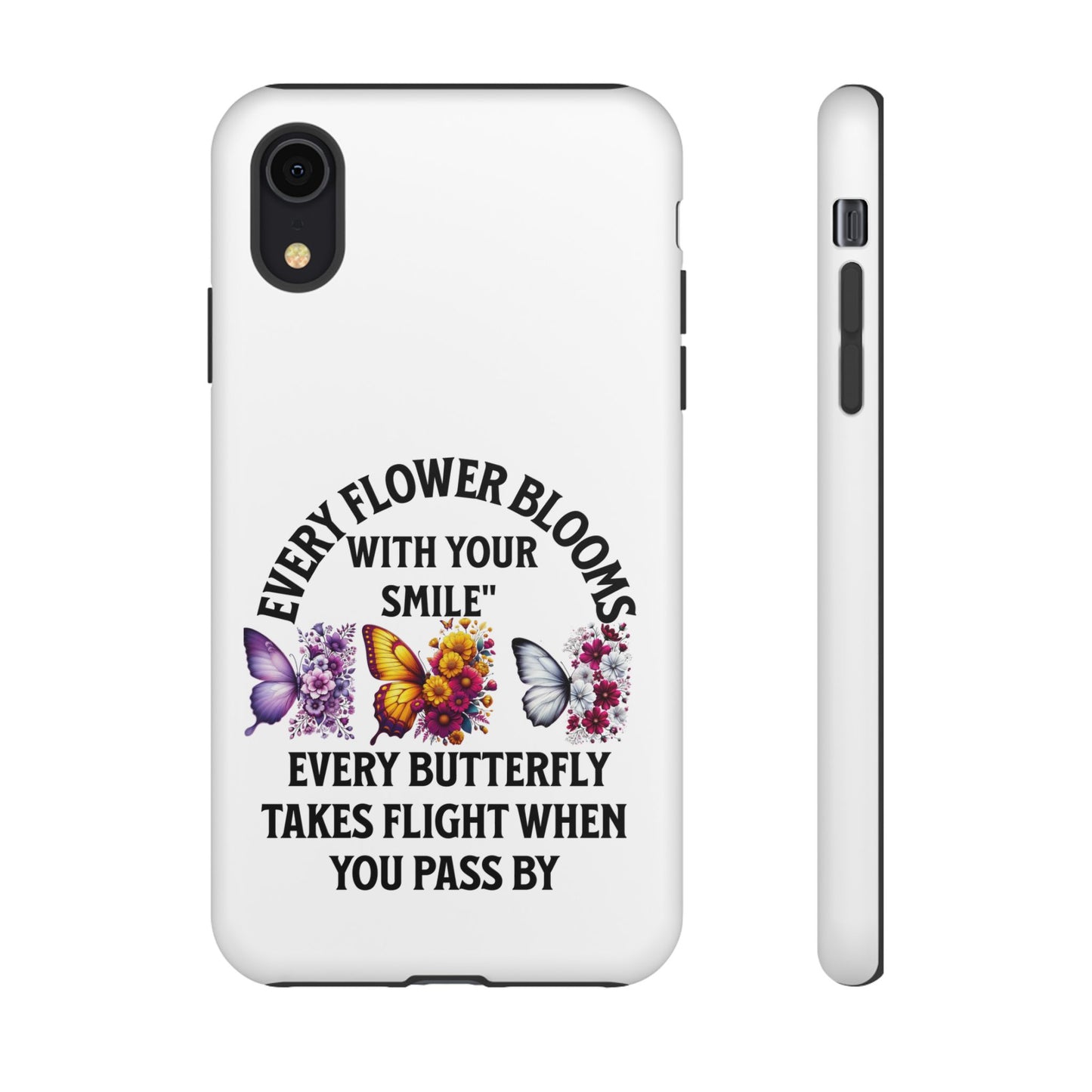 Butterfly Phone Case - Inspirational Floral Design, Perfect Gift for Nature Lovers, Birthdays, and Encouragement