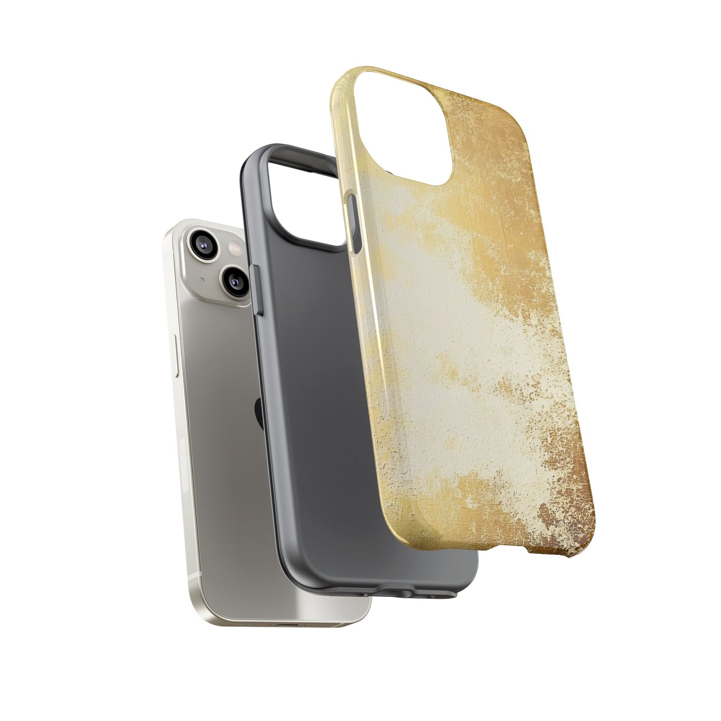 Stylish Phone Case - Gold Texture, Tough Cases, Protective Cover, Gift for Him, Glamorous Phone Accessory