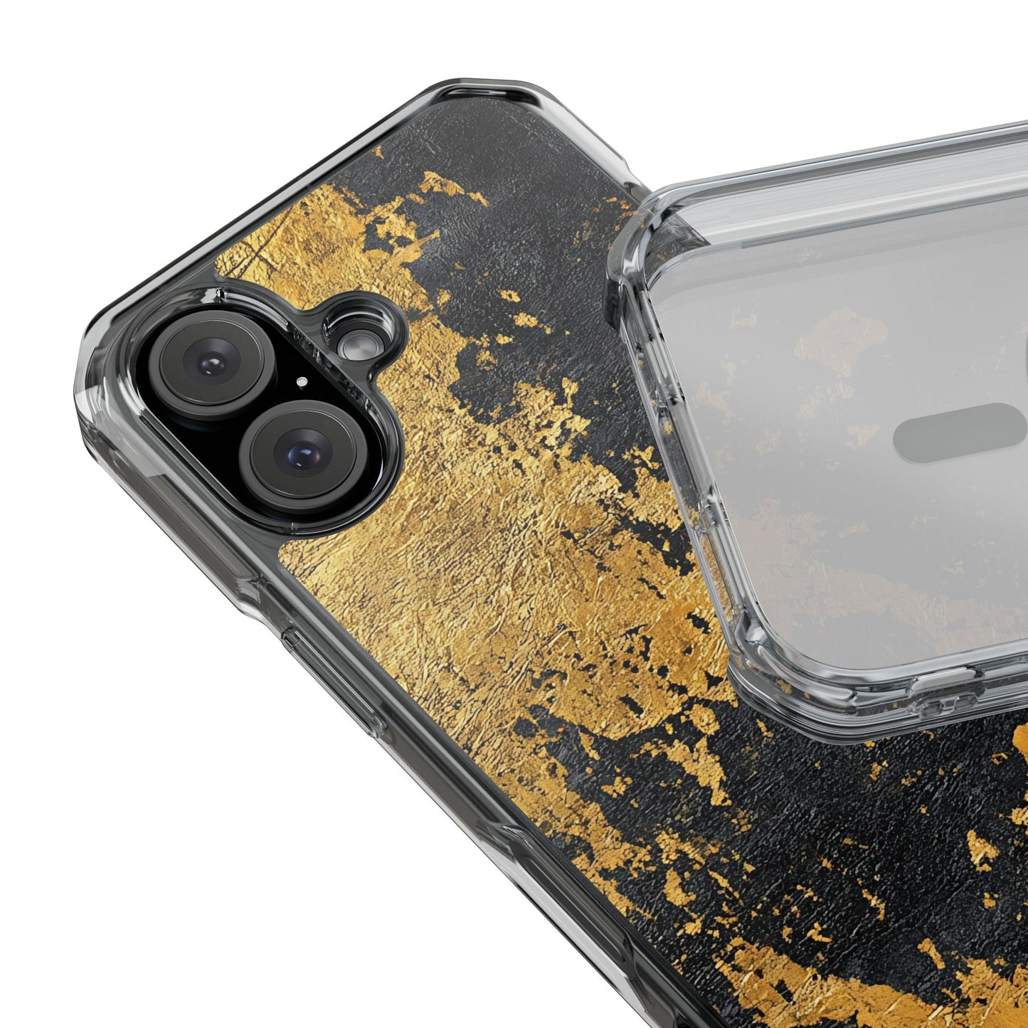 Stylish Magnetic Phone Case | Gold and Black Marble Design, Durable Slim Shell, Gift for Her, Trendy Tech Accessory, Customizable Cases