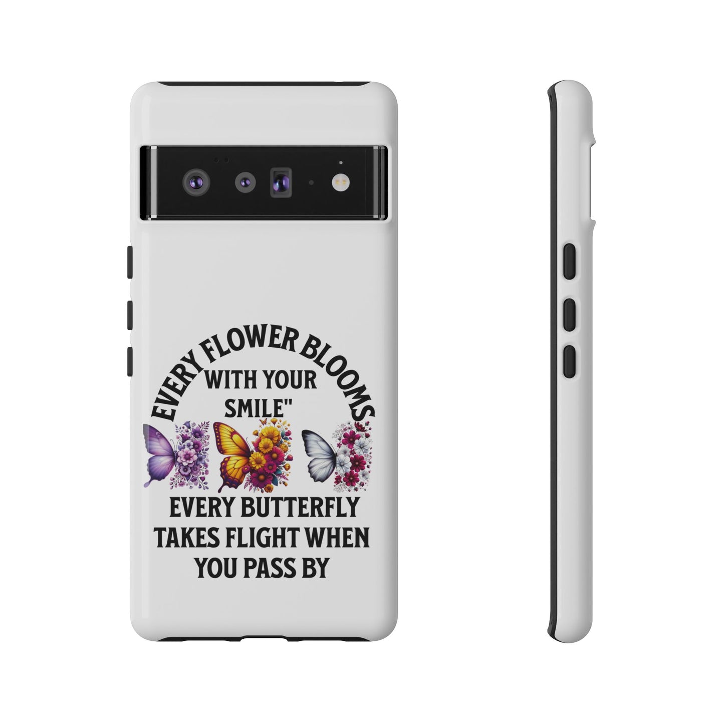 Butterfly Phone Case - Inspirational Floral Design, Perfect Gift for Nature Lovers, Birthdays, and Encouragement