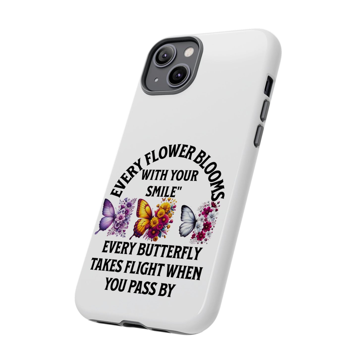 Butterfly Phone Case - Inspirational Floral Design, Perfect Gift for Nature Lovers, Birthdays, and Encouragement