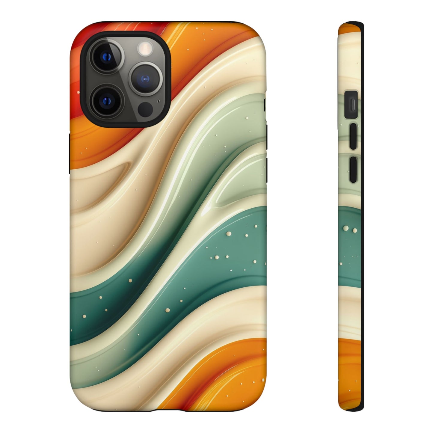 Retro Phone Case, Abstract Floral Design, Trendy Mobile Cover, Modern Tech Accessories, Gift for Her