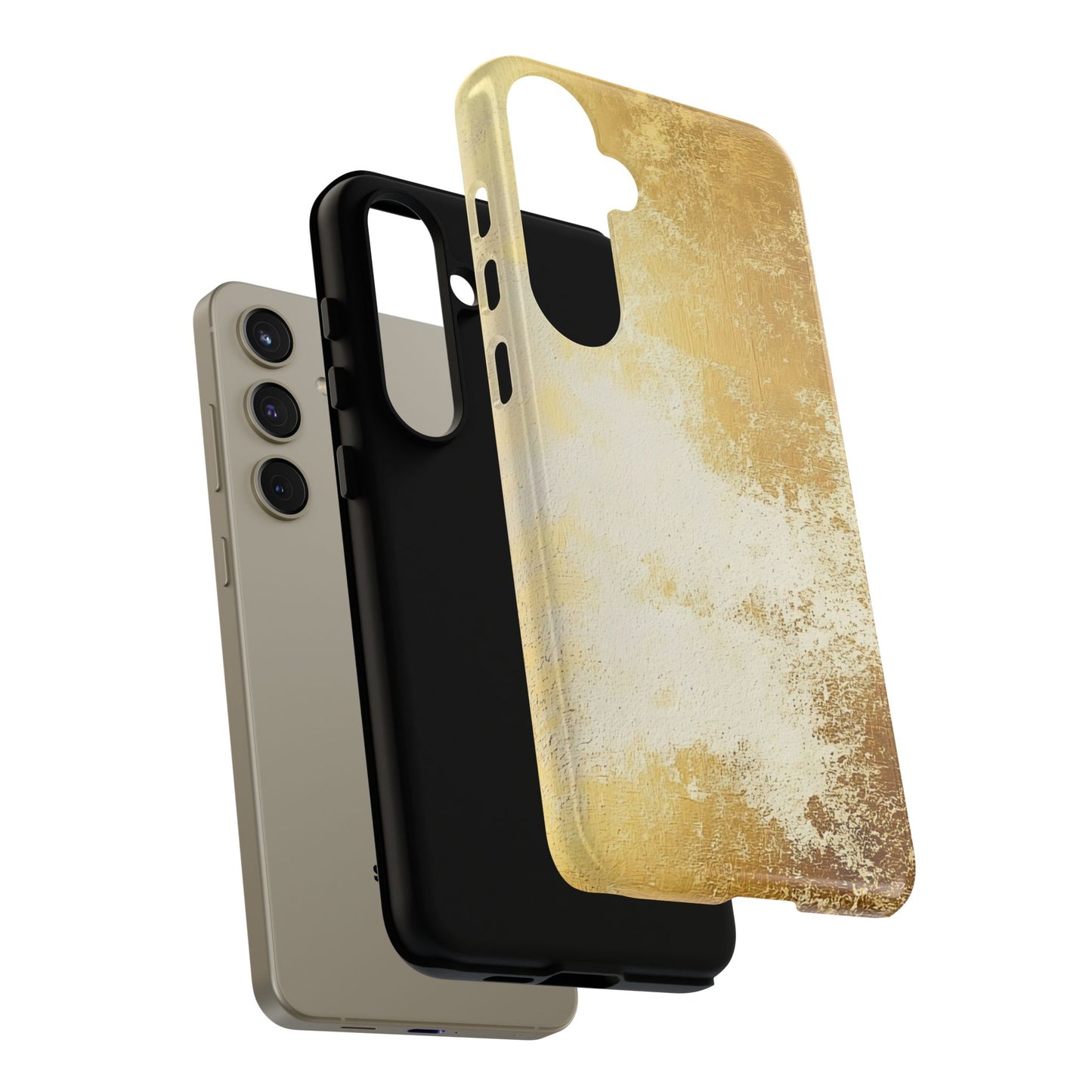 Stylish Phone Case - Gold Texture, Tough Cases, Protective Cover, Gift for Him, Glamorous Phone Accessory