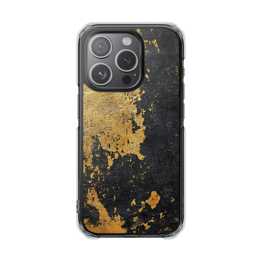 Stylish Magnetic Phone Case | Gold and Black Marble Design, Durable Slim Shell, Gift for Her, Trendy Tech Accessory, Customizable Cases