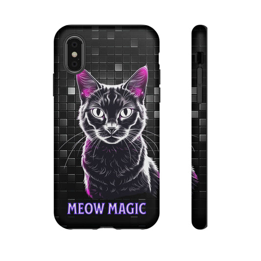 Cat Phone Case - Meow Magic, Cute Cat Lover Gift, Cat Mom Accessory, Pet-Themed Phone Cover, Stylish Cat Art Case