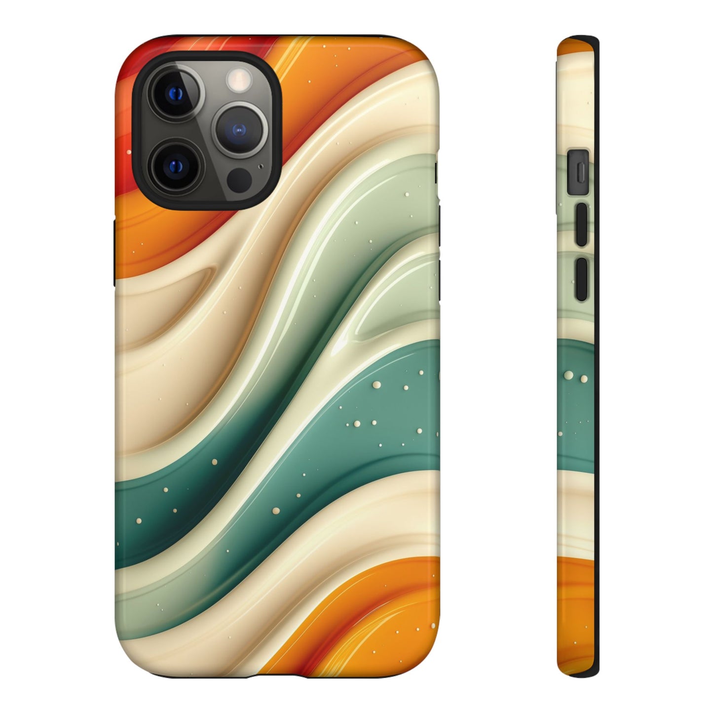 Retro Phone Case, Abstract Floral Design, Trendy Mobile Cover, Modern Tech Accessories, Gift for Her