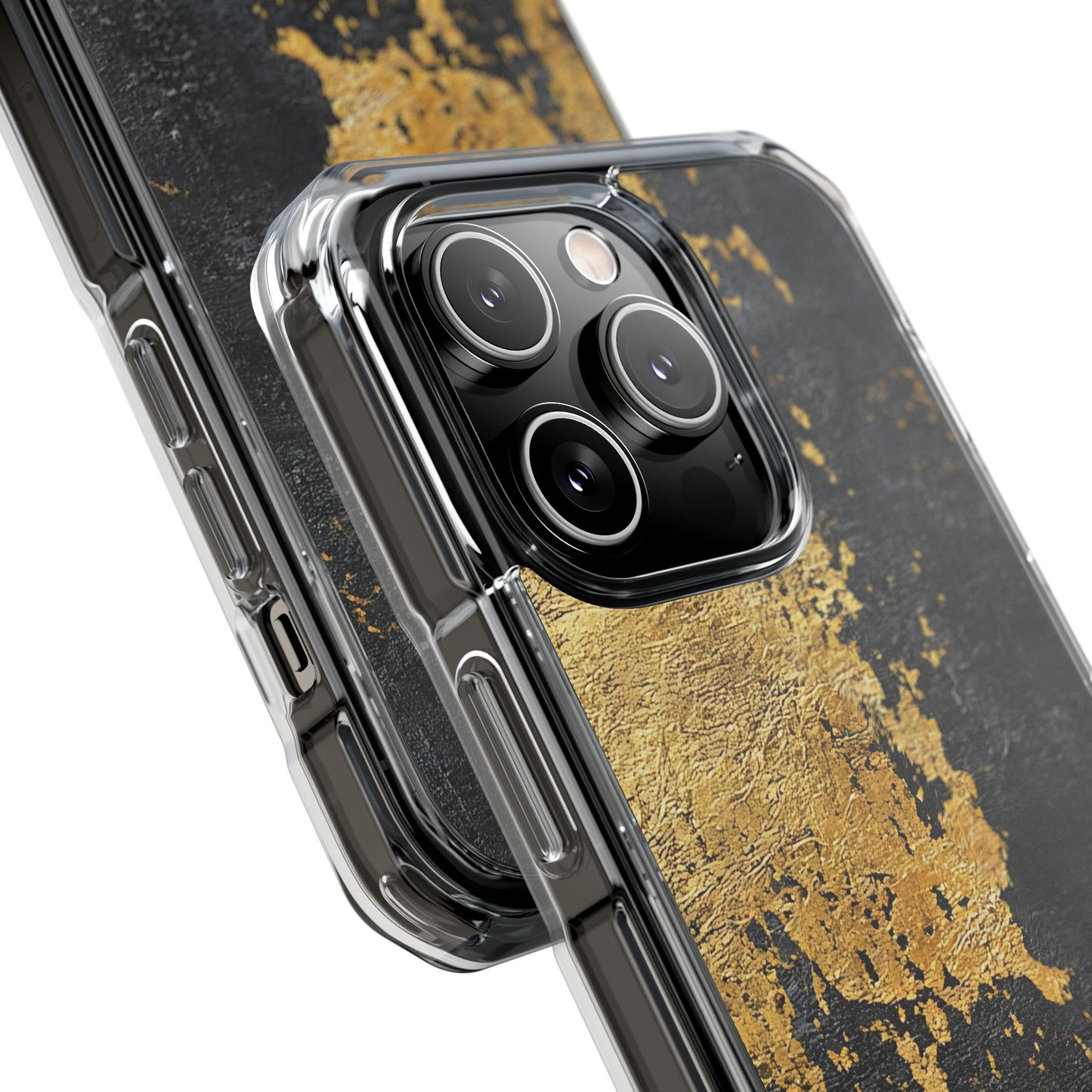 Stylish Magnetic Phone Case | Gold and Black Marble Design, Durable Slim Shell, Gift for Her, Trendy Tech Accessory, Customizable Cases