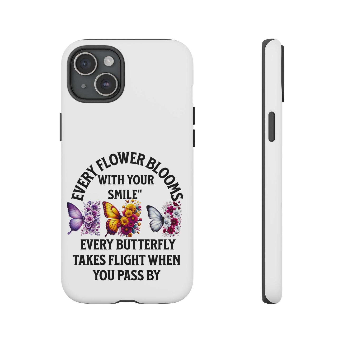Butterfly Phone Case - Inspirational Floral Design, Perfect Gift for Nature Lovers, Birthdays, and Encouragement