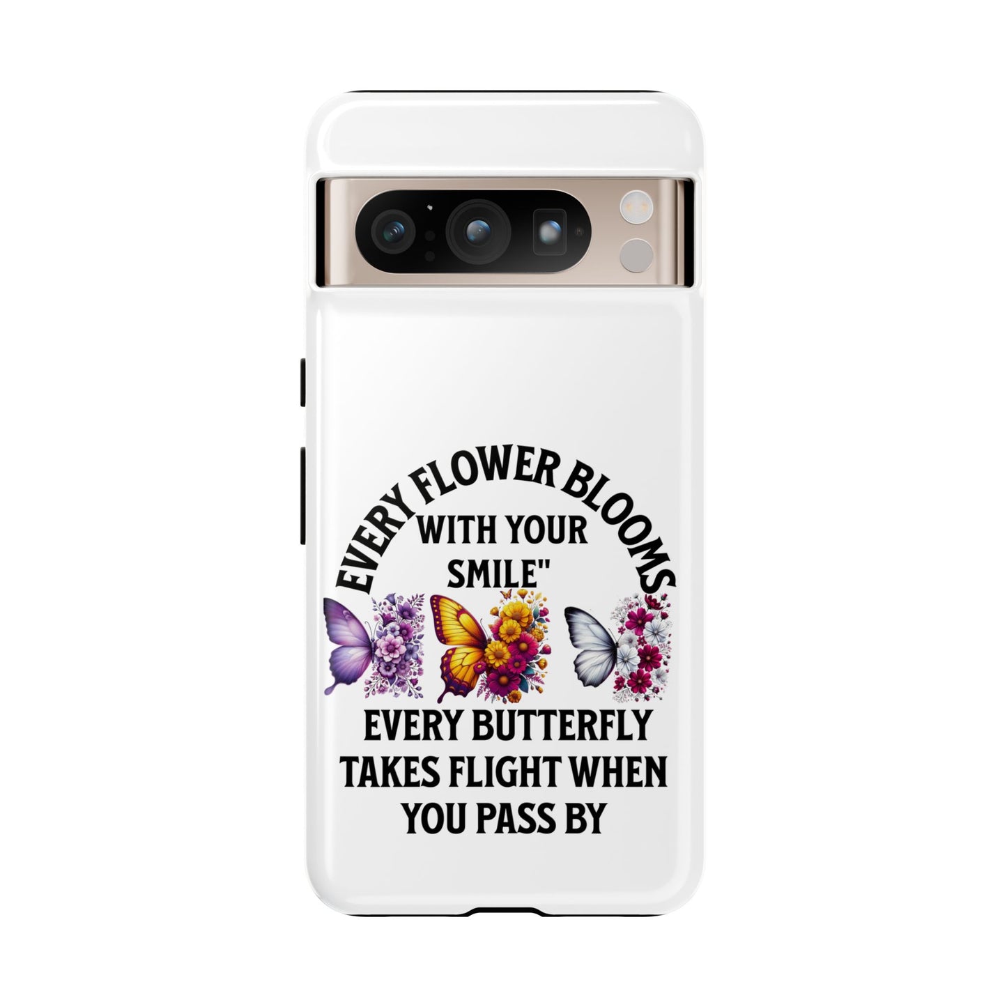 Butterfly Phone Case - Inspirational Floral Design, Perfect Gift for Nature Lovers, Birthdays, and Encouragement