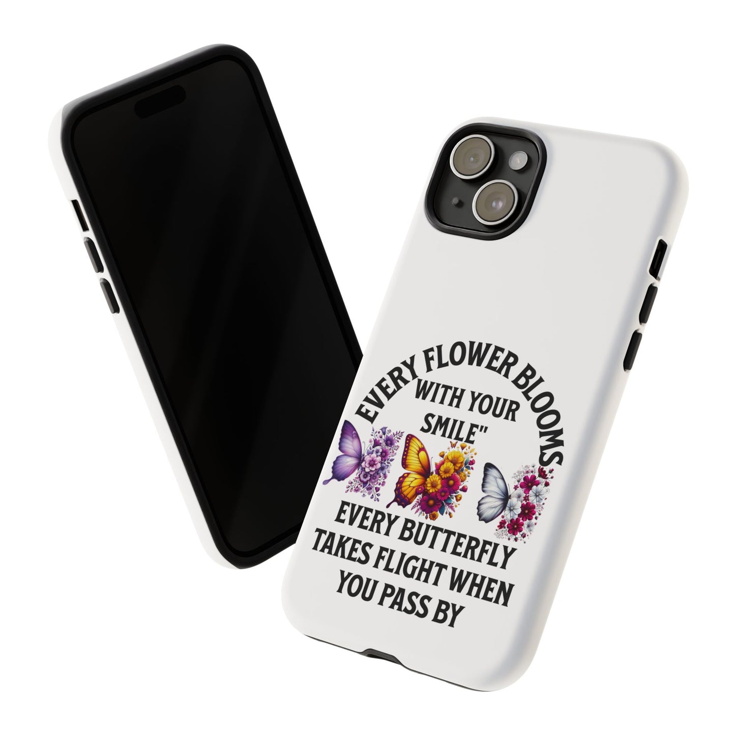 Butterfly Phone Case - Inspirational Floral Design, Perfect Gift for Nature Lovers, Birthdays, and Encouragement