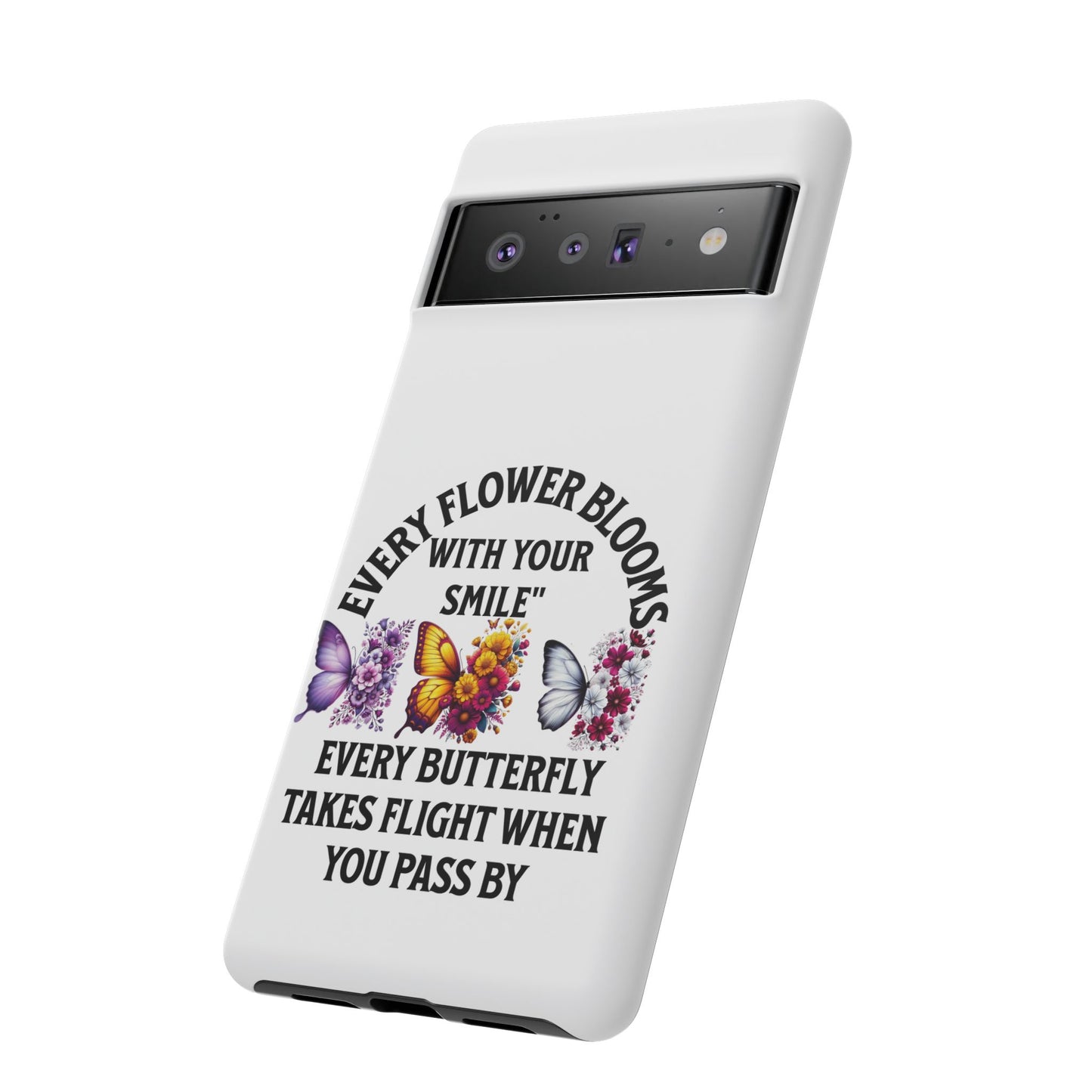 Butterfly Phone Case - Inspirational Floral Design, Perfect Gift for Nature Lovers, Birthdays, and Encouragement