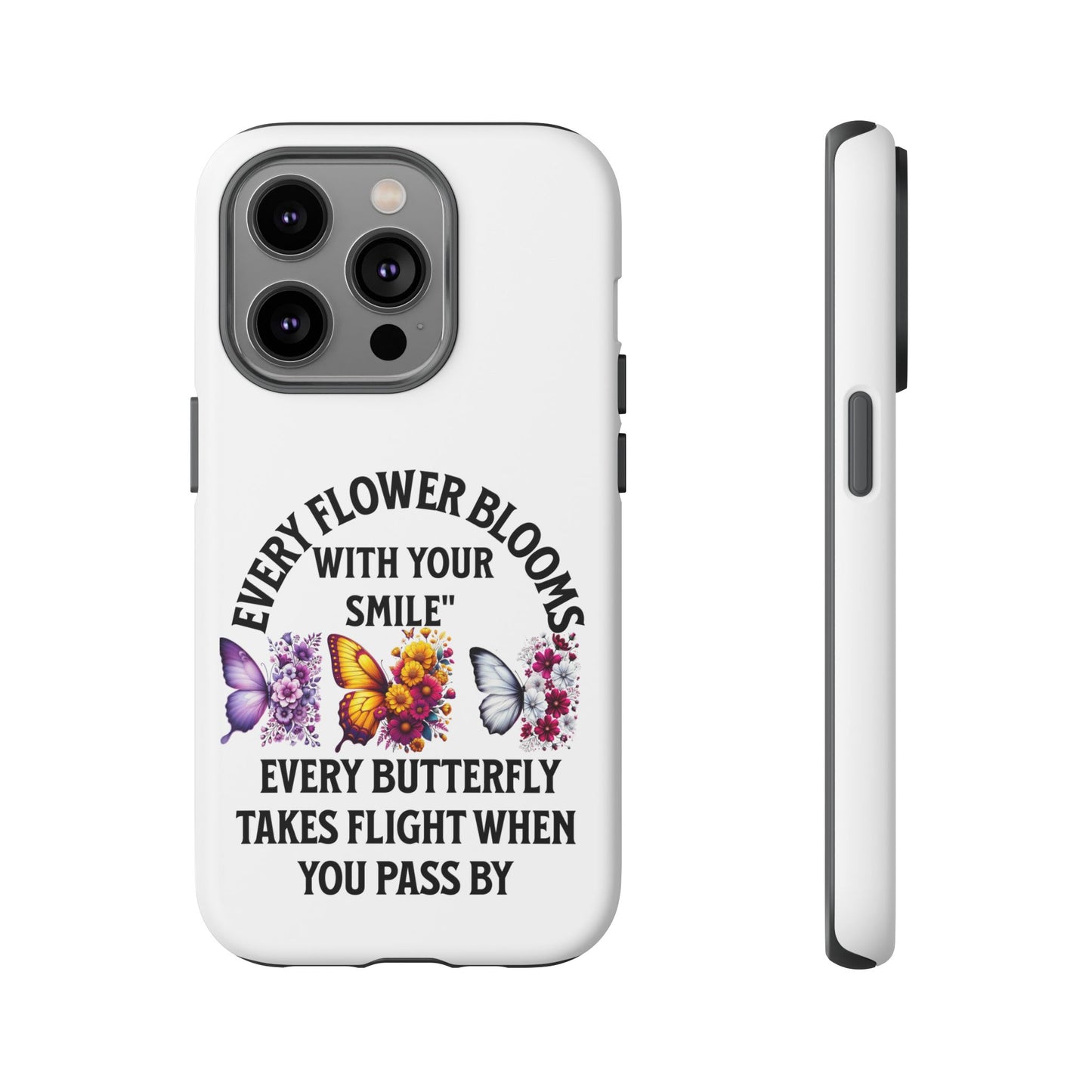 Butterfly Phone Case - Inspirational Floral Design, Perfect Gift for Nature Lovers, Birthdays, and Encouragement