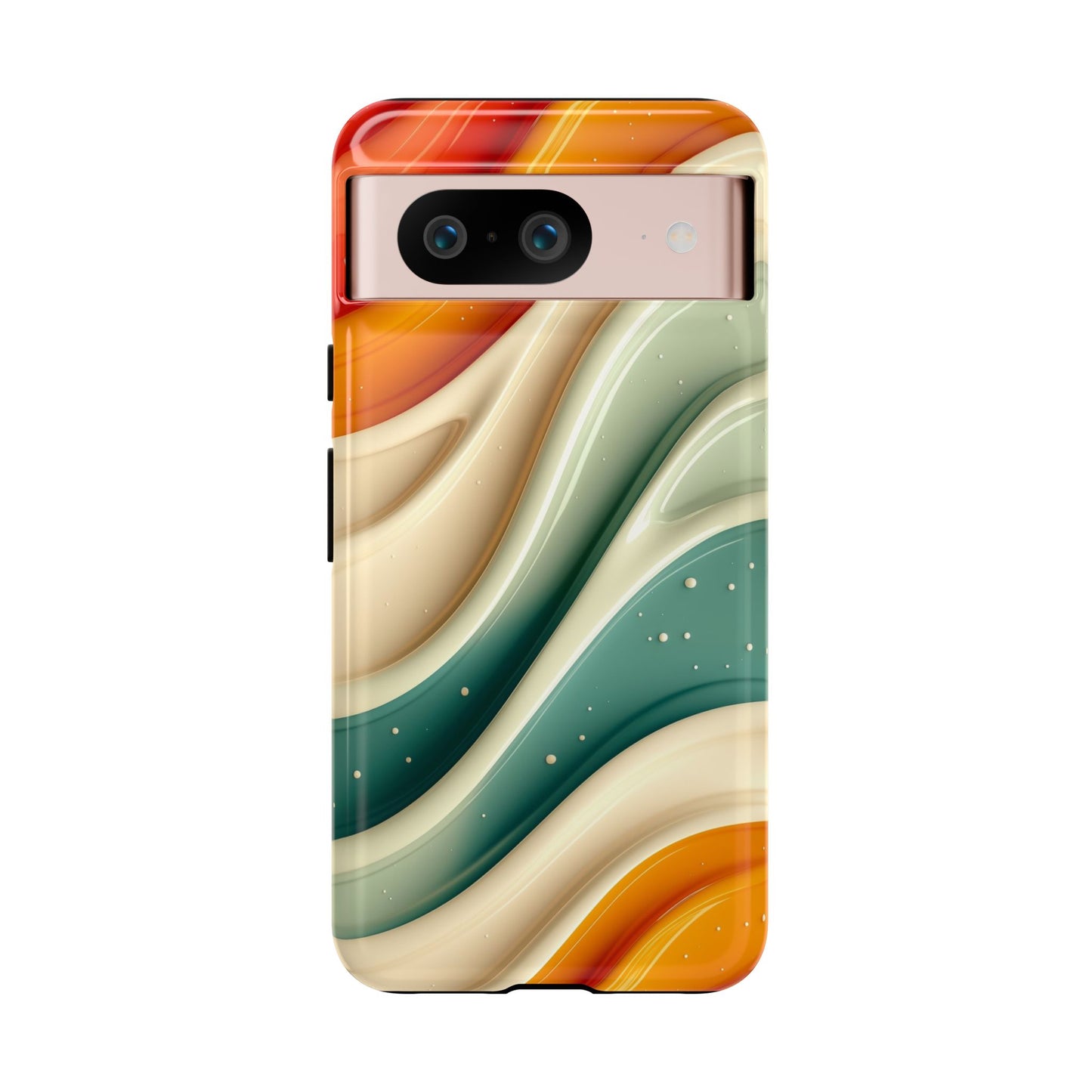 Retro Phone Case, Abstract Floral Design, Trendy Mobile Cover, Modern Tech Accessories, Gift for Her