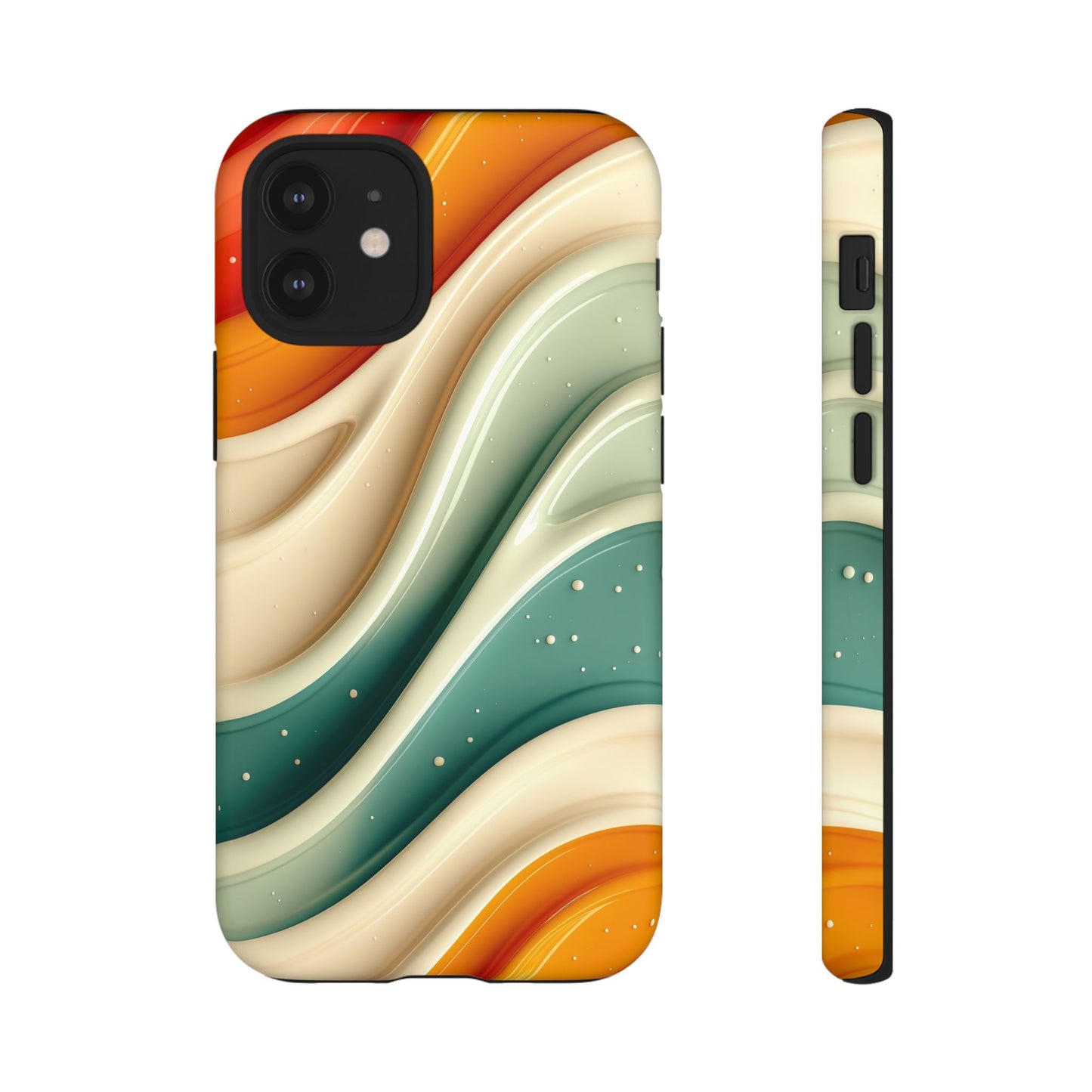 Retro Phone Case, Abstract Floral Design, Trendy Mobile Cover, Modern Tech Accessories, Gift for Her
