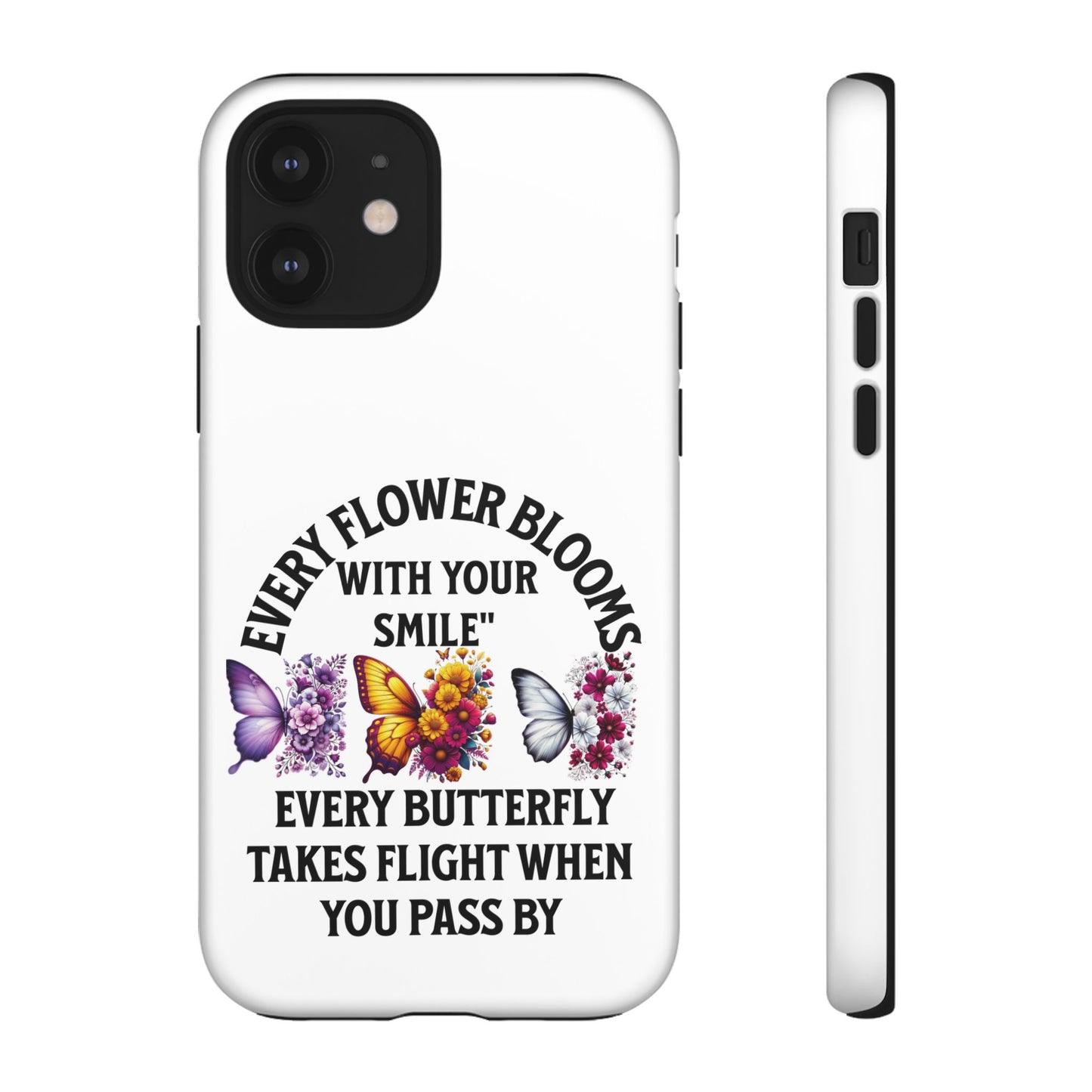Butterfly Phone Case - Inspirational Floral Design, Perfect Gift for Nature Lovers, Birthdays, and Encouragement