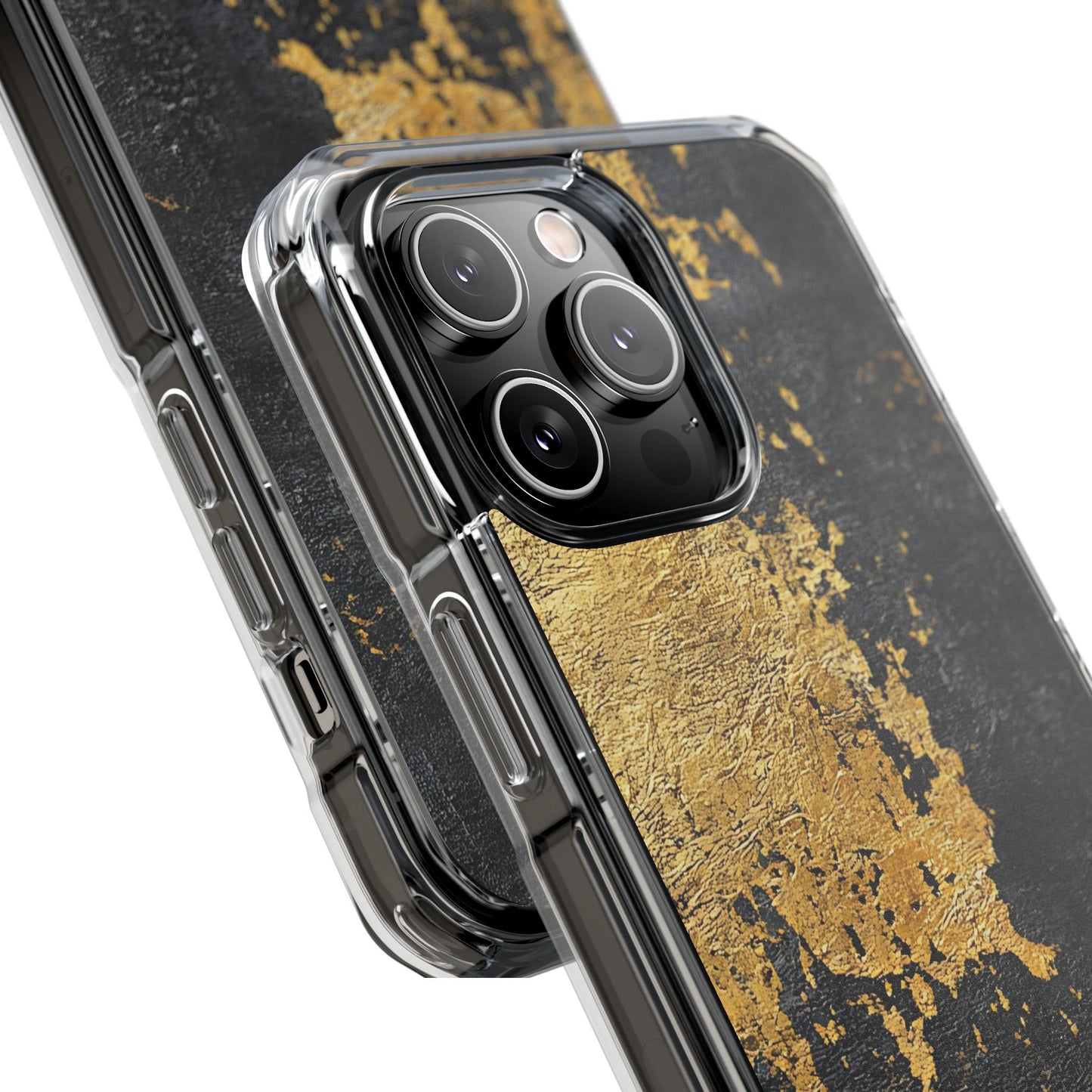 Stylish Magnetic Phone Case | Gold and Black Marble Design, Durable Slim Shell, Gift for Her, Trendy Tech Accessory, Customizable Cases