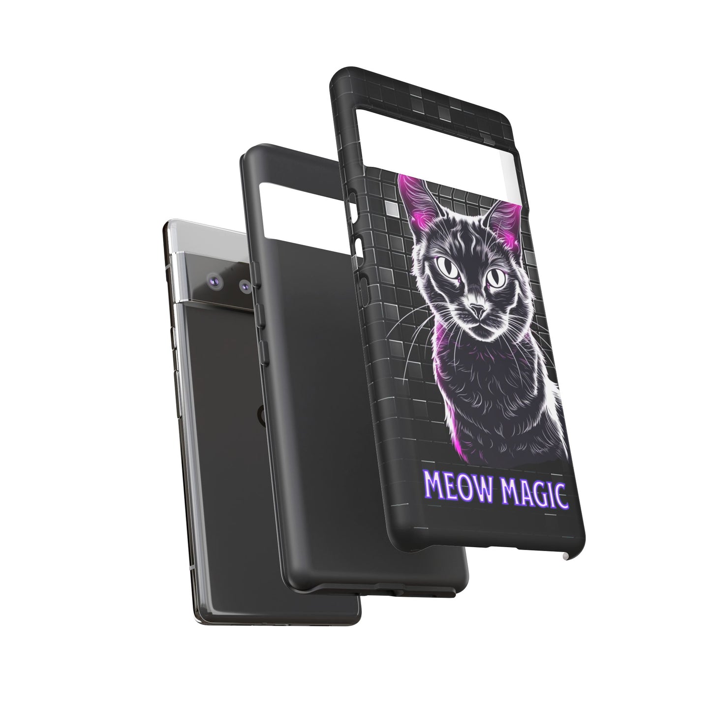 Cat Phone Case - Meow Magic, Cute Cat Lover Gift, Cat Mom Accessory, Pet-Themed Phone Cover, Stylish Cat Art Case