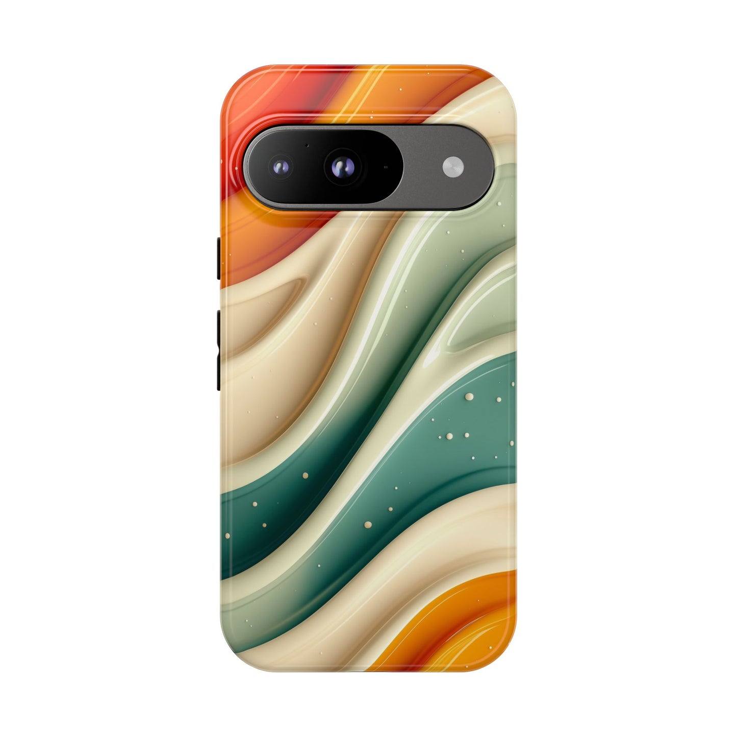 Retro Phone Case, Abstract Floral Design, Trendy Mobile Cover, Modern Tech Accessories, Gift for Her