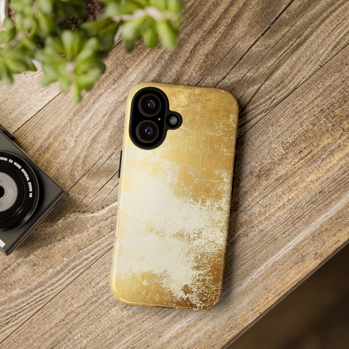 Stylish Phone Case - Gold Texture, Tough Cases, Protective Cover, Gift for Him, Glamorous Phone Accessory