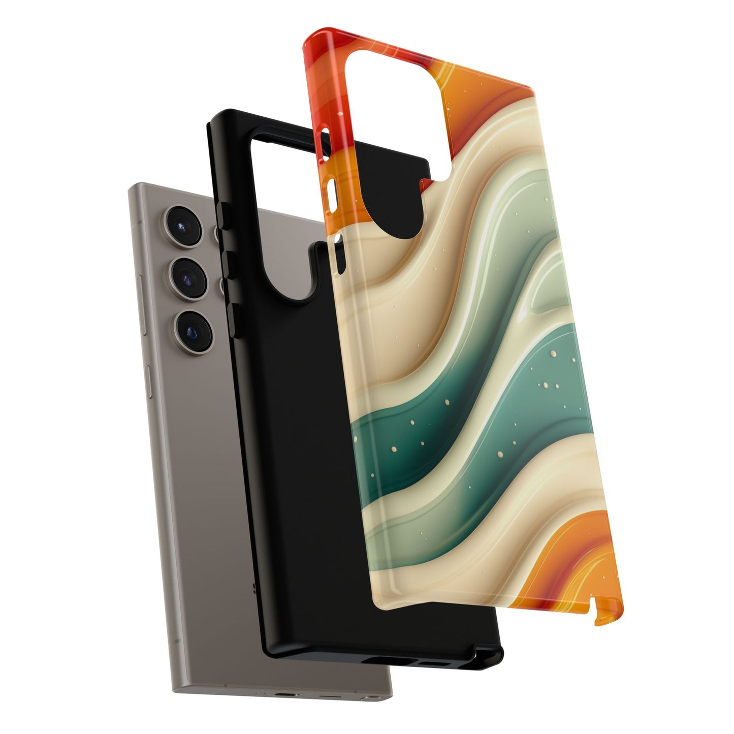 Retro Phone Case, Abstract Floral Design, Trendy Mobile Cover, Modern Tech Accessories, Gift for Her