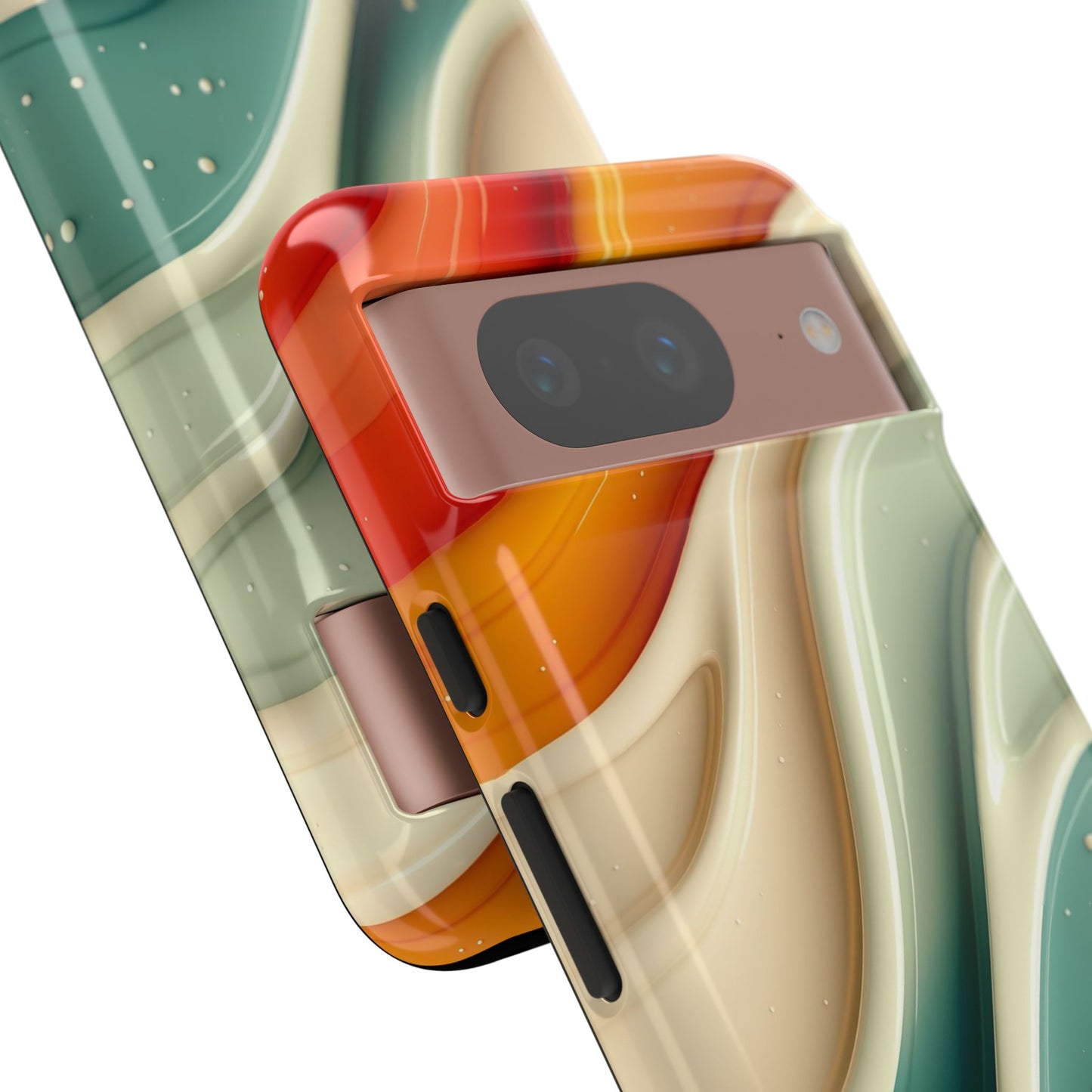 Retro Phone Case, Abstract Floral Design, Trendy Mobile Cover, Modern Tech Accessories, Gift for Her