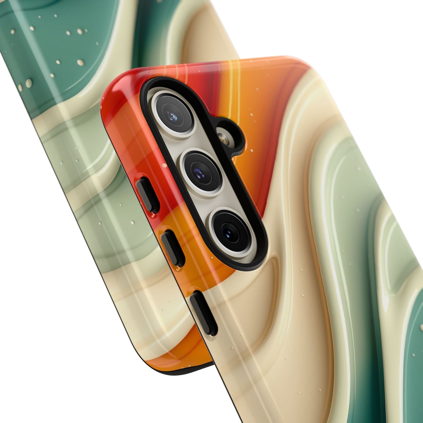 Retro Phone Case, Abstract Floral Design, Trendy Mobile Cover, Modern Tech Accessories, Gift for Her