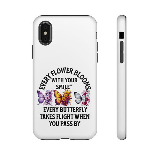 Butterfly Phone Case - Inspirational Floral Design, Perfect Gift for Nature Lovers, Birthdays, and Encouragement