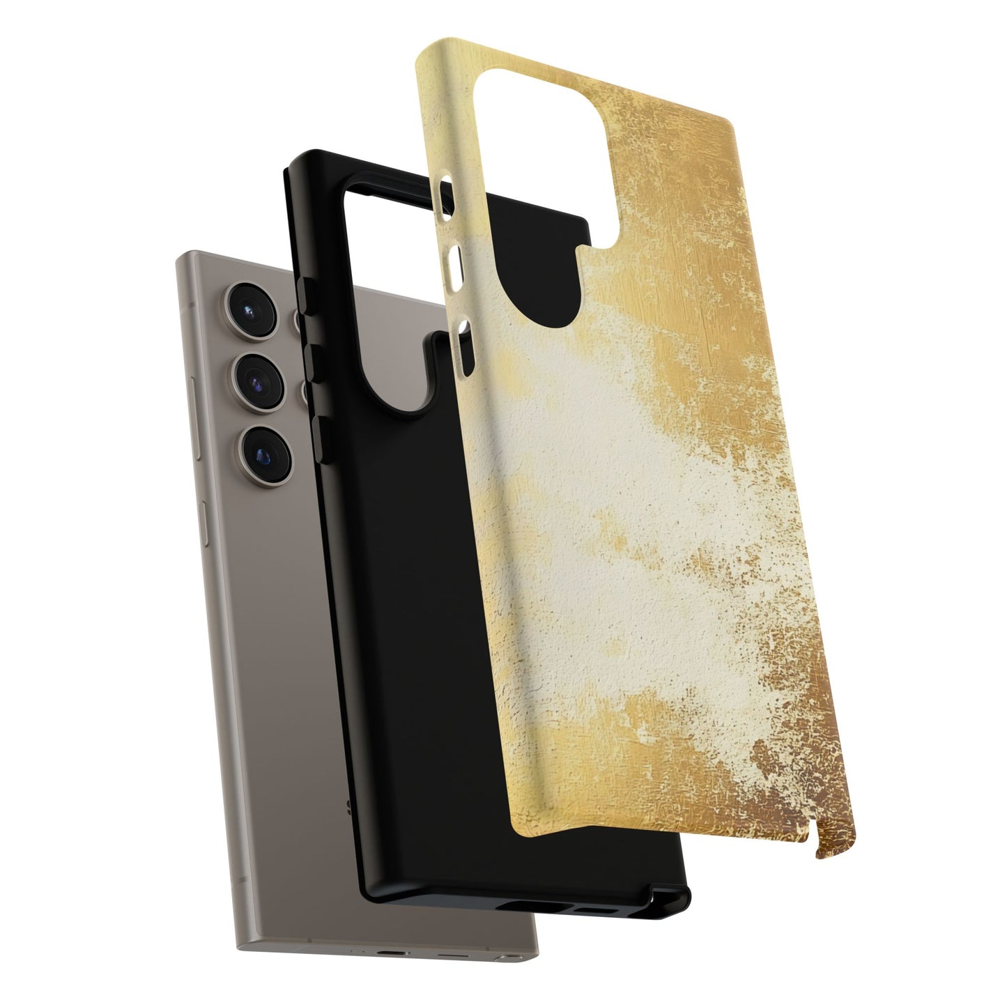 Stylish Phone Case - Gold Texture, Tough Cases, Protective Cover, Gift for Him, Glamorous Phone Accessory