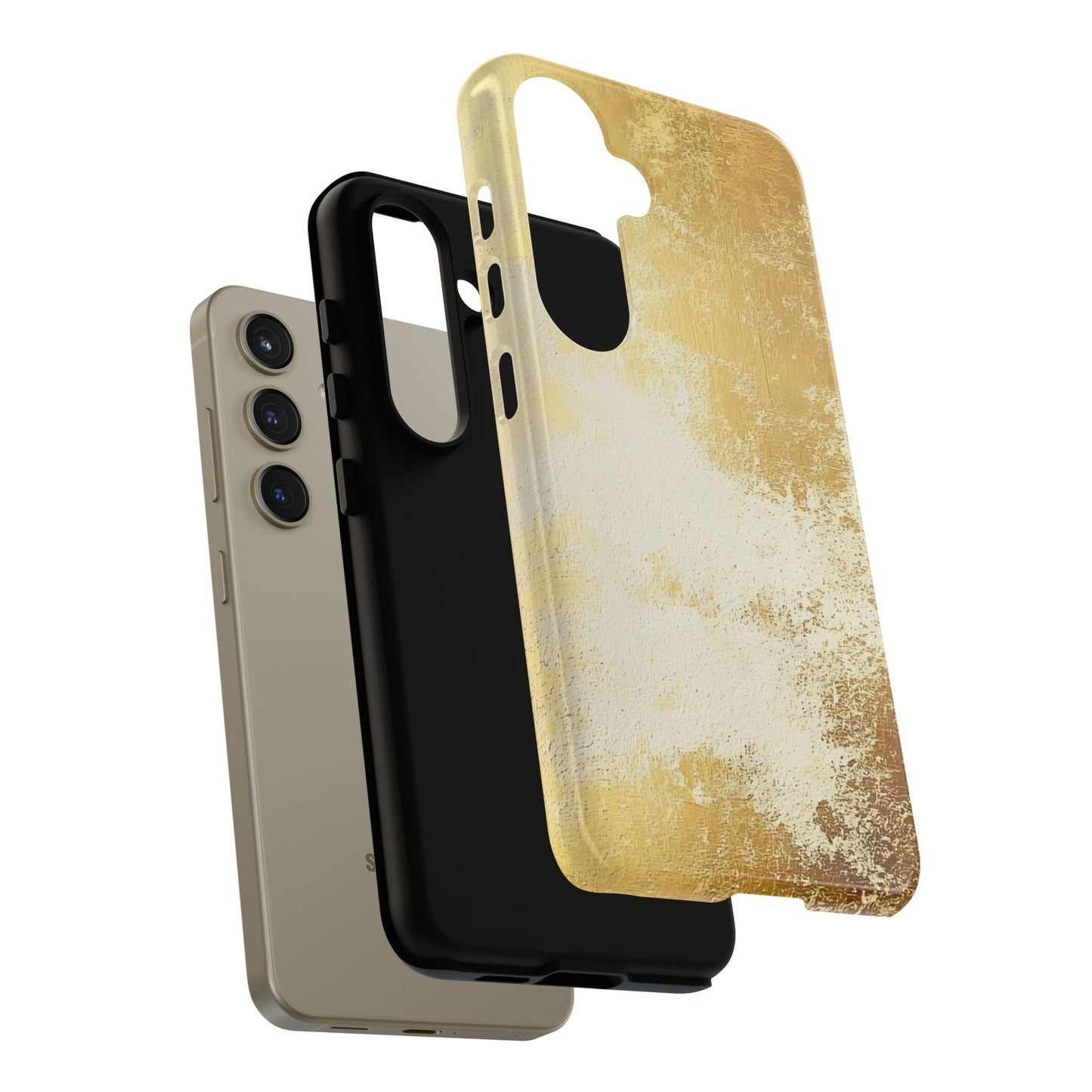 Stylish Phone Case - Gold Texture, Tough Cases, Protective Cover, Gift for Him, Glamorous Phone Accessory