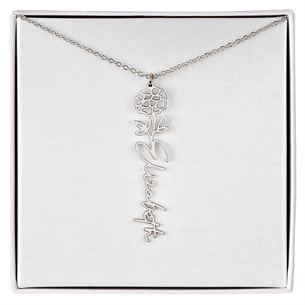 Custom Name Necklace with Elegant Script Font – Personalized Jewelry Gift