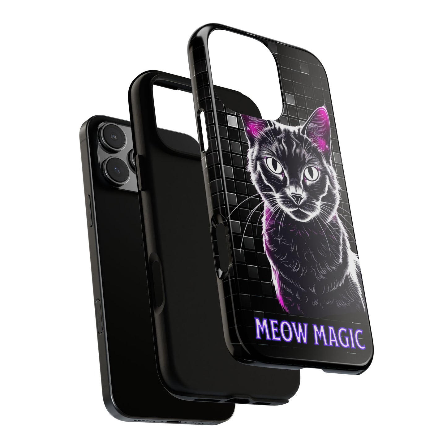 Cat Phone Case - Meow Magic, Cute Cat Lover Gift, Cat Mom Accessory, Pet-Themed Phone Cover, Stylish Cat Art Case