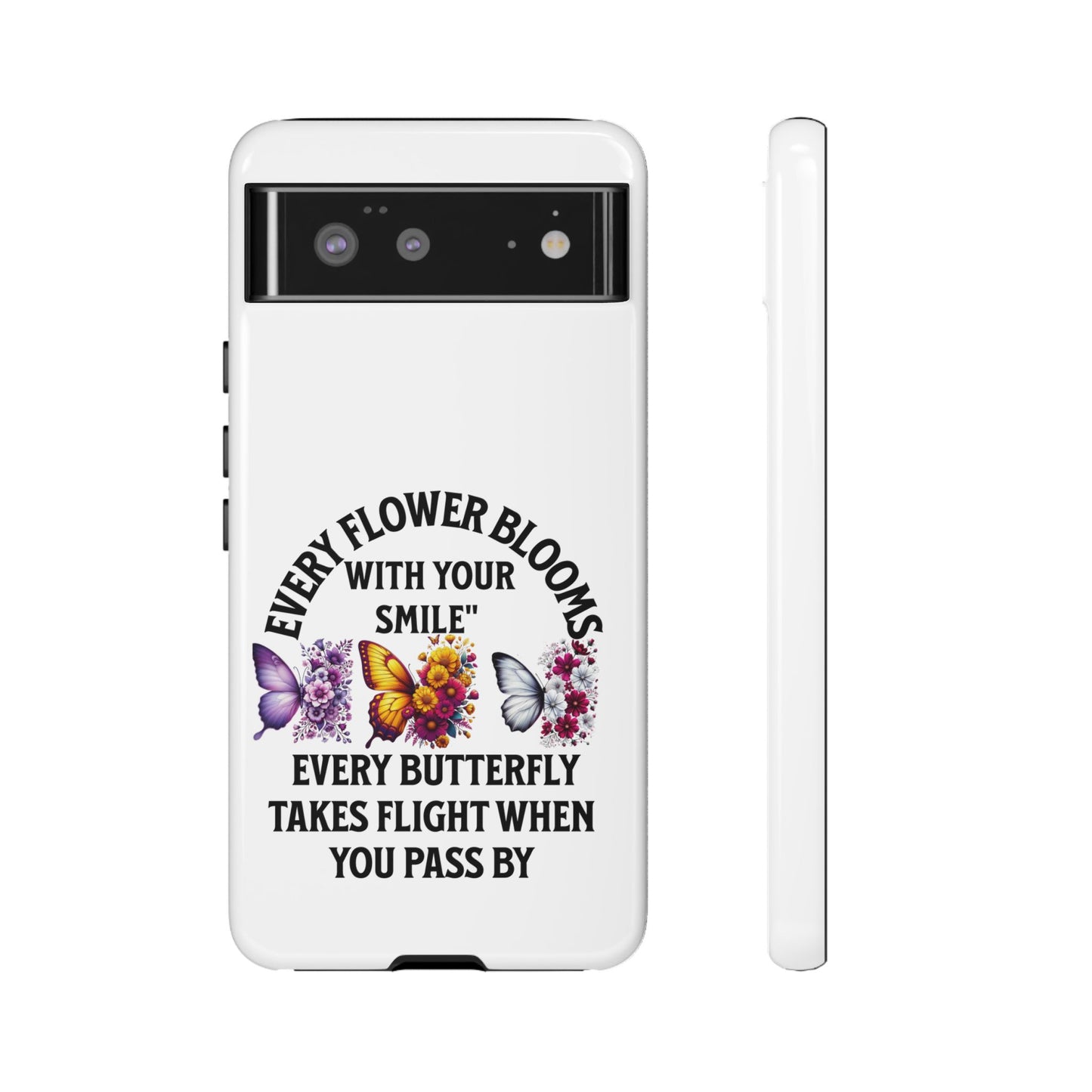 Butterfly Phone Case - Inspirational Floral Design, Perfect Gift for Nature Lovers, Birthdays, and Encouragement