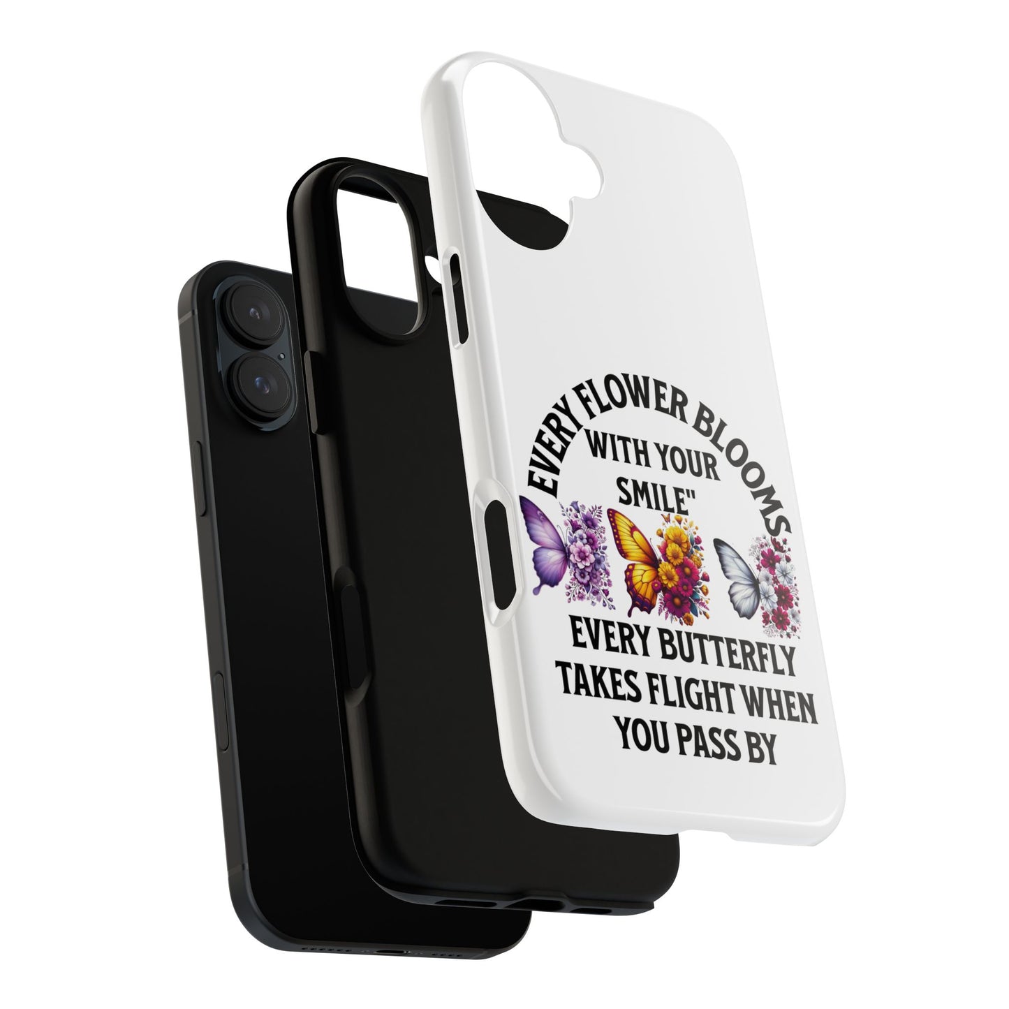 Butterfly Phone Case - Inspirational Floral Design, Perfect Gift for Nature Lovers, Birthdays, and Encouragement