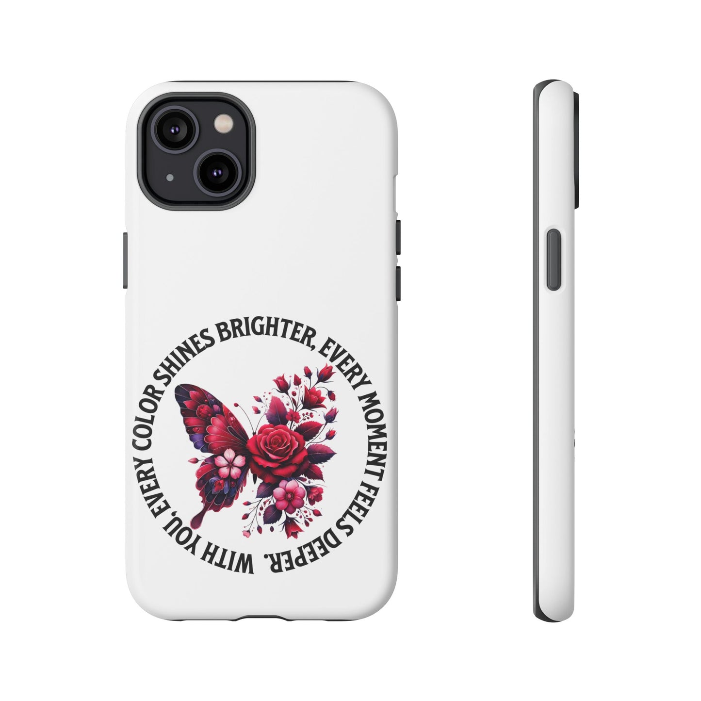 Artistic Phone Case with Butterfly and Quote, Gift for Nature Lovers, Stylish Accessory for All Occasions, Trendy Phone Cover, Floral [...]