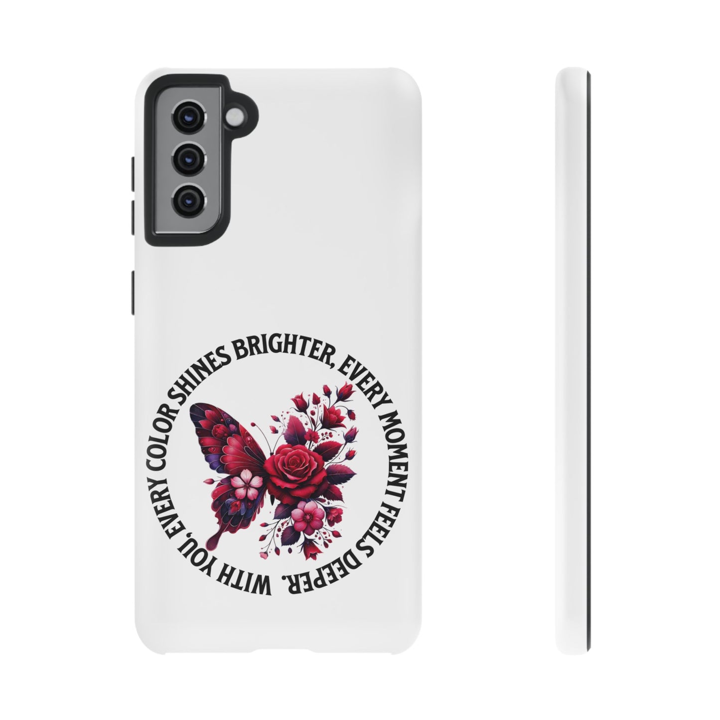 Artistic Phone Case with Butterfly and Quote, Gift for Nature Lovers, Stylish Accessory for All Occasions, Trendy Phone Cover, Floral [...]