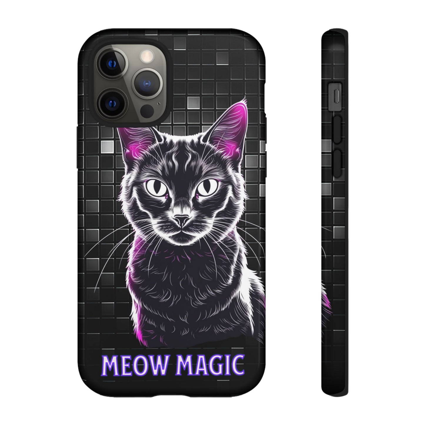 Cat Phone Case - Meow Magic, Cute Cat Lover Gift, Cat Mom Accessory, Pet-Themed Phone Cover, Stylish Cat Art Case
