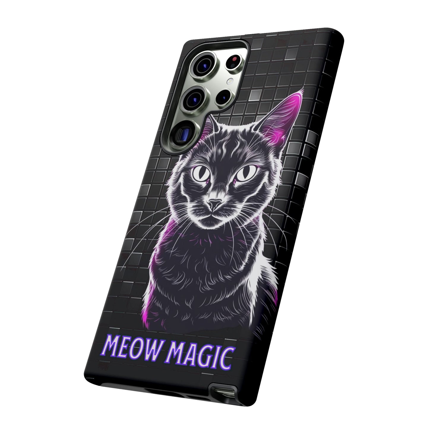 Cat Phone Case - Meow Magic, Cute Cat Lover Gift, Cat Mom Accessory, Pet-Themed Phone Cover, Stylish Cat Art Case