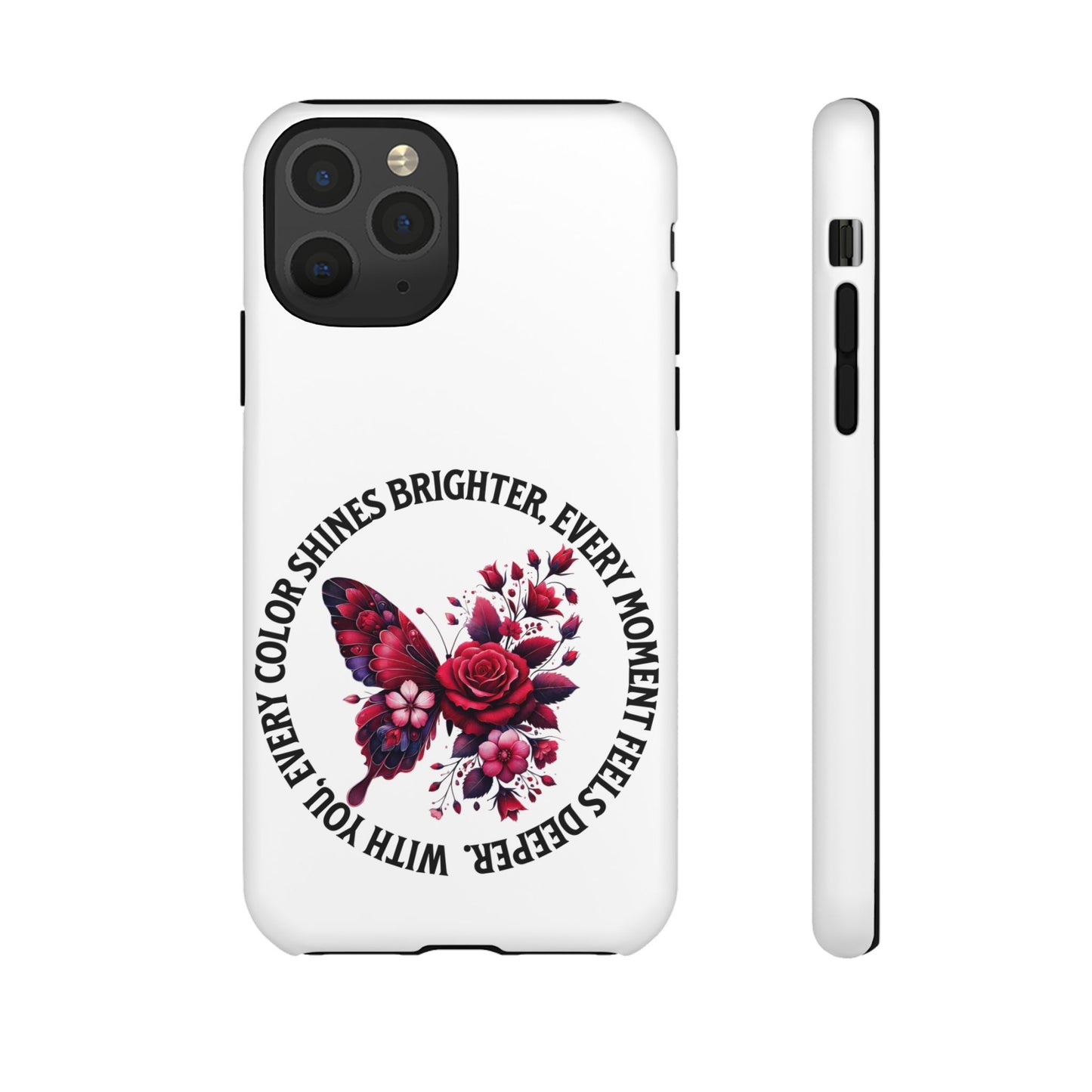 Artistic Phone Case with Butterfly and Quote, Gift for Nature Lovers, Stylish Accessory for All Occasions, Trendy Phone Cover, Floral [...]