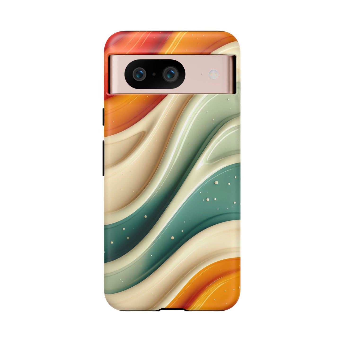 Retro Phone Case, Abstract Floral Design, Trendy Mobile Cover, Modern Tech Accessories, Gift for Her