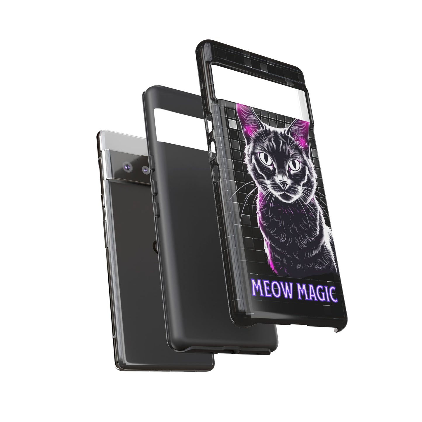 Cat Phone Case - Meow Magic, Cute Cat Lover Gift, Cat Mom Accessory, Pet-Themed Phone Cover, Stylish Cat Art Case