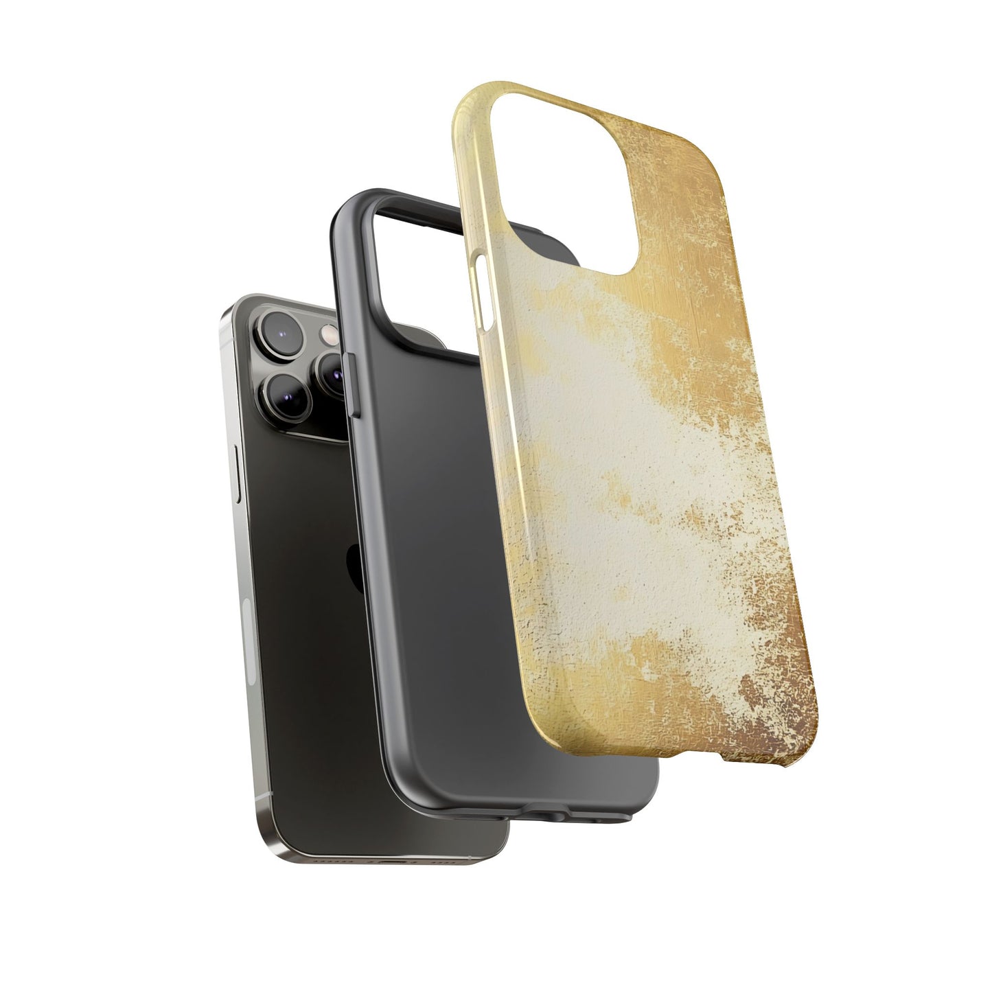 Stylish Phone Case - Gold Texture, Tough Cases, Protective Cover, Gift for Him, Glamorous Phone Accessory