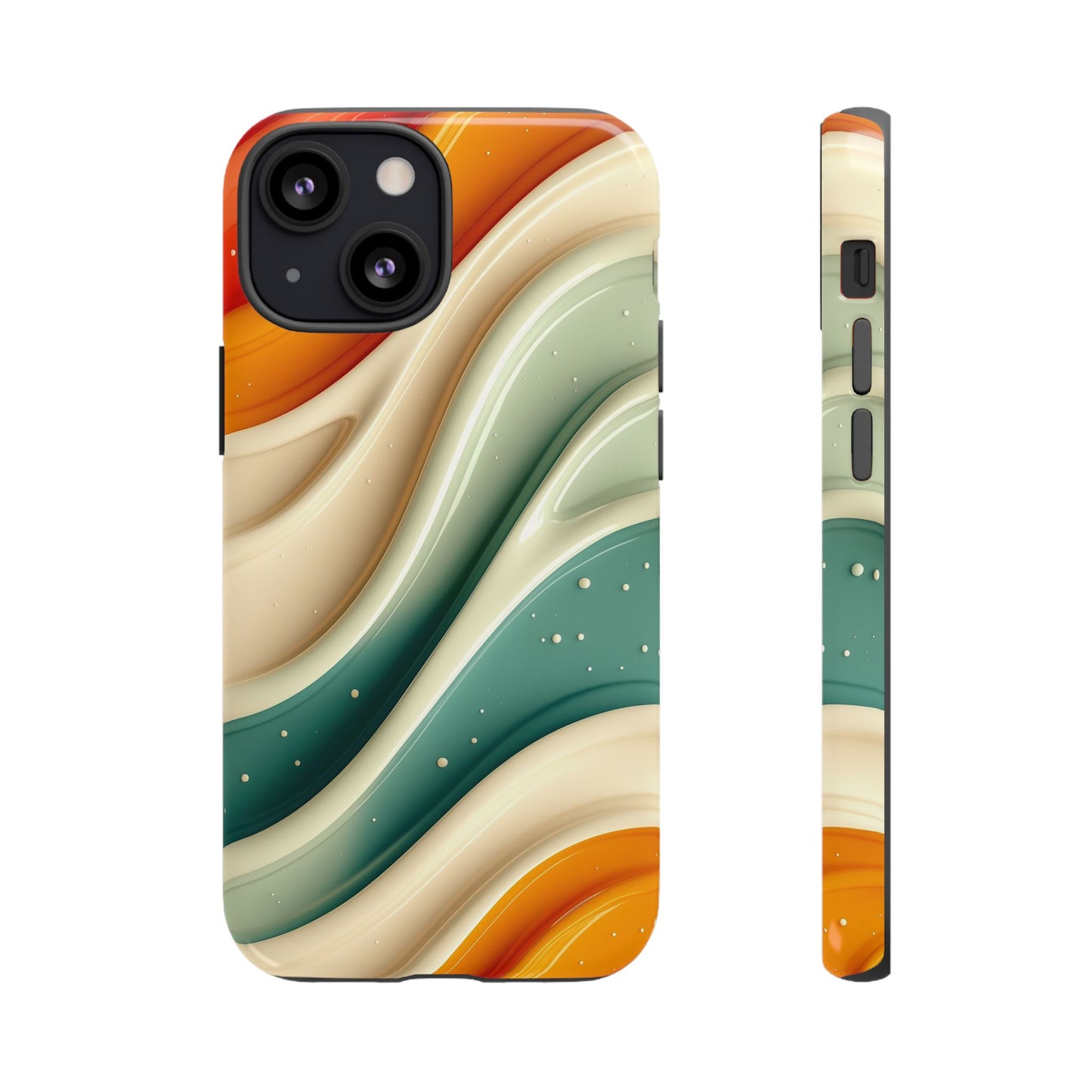 Retro Phone Case, Abstract Floral Design, Trendy Mobile Cover, Modern Tech Accessories, Gift for Her